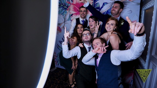 Mirror photo booth at Philadelphia birthday party