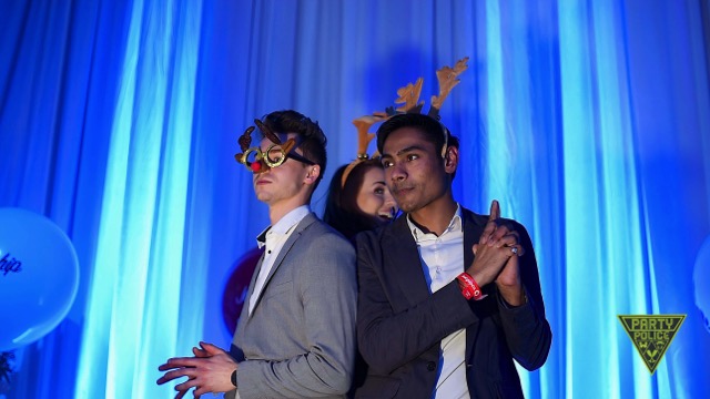 Corporate event photo booth setup in Philadelphia with branding